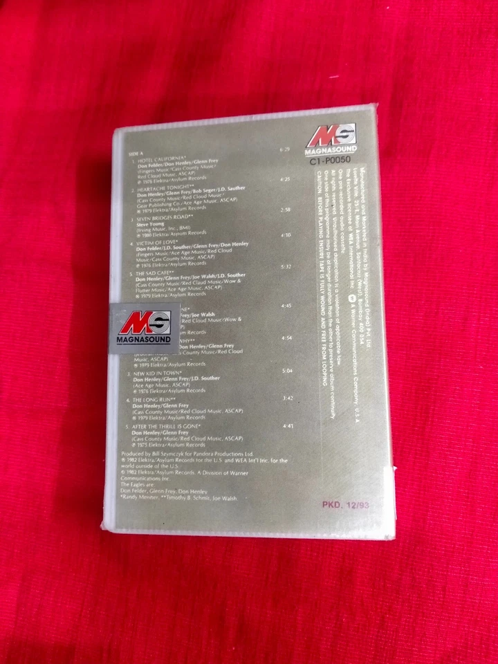 Eagles Greatest hits Volume 2 sealed 1993 Clamshell CASSETTE TAPE INDIA indian - Image 3 of 4