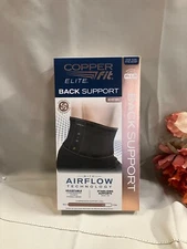 Copper Fit Elite Back Brace Support Air Breathable Adjustable Lightweight