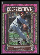 2023 Donruss Cooperstown Pink Fireworks #17 Warren Spahn