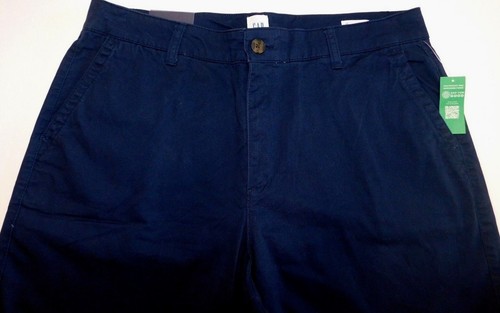 Gap Women's Bermuda Shorts Navy Blue Size 12 Cotton Khaki Stretch NEW - Picture 2 of 4