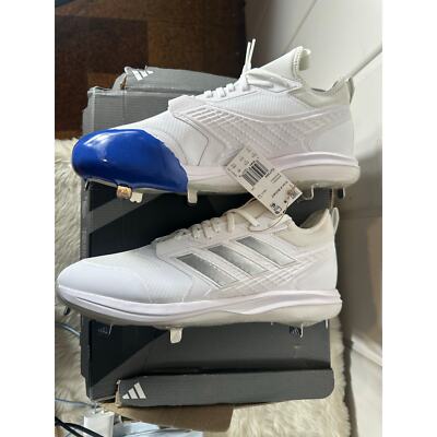 adidas Icon 8 BOOST Baseball Cleats White & Blue Size 13 NEW 