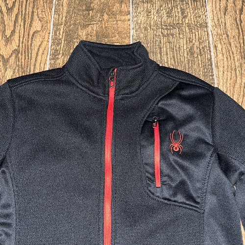 Spyder Boys Youth Black Full Zip Fleece Jacket Size. Medium (10-12) - Picture 2 of 2