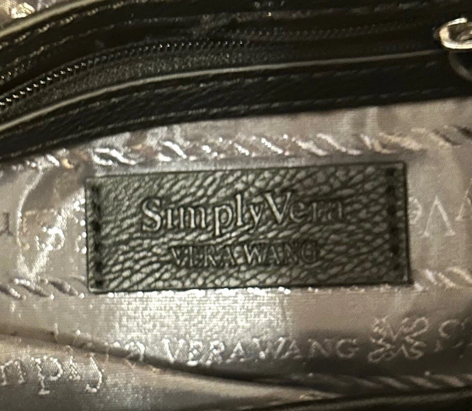 Bolso de hombro Simply Vera Wang imitación piel de serpiente con correa de cadena rojo y negro Foto 3 de 4