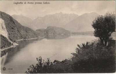 Old postcard AK Piona Lake near Colico Italy (553581)