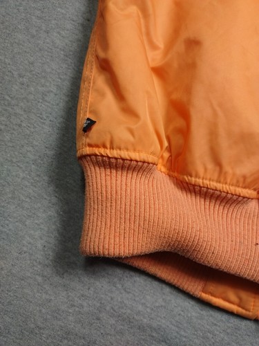 Top Gun Jacket Adult Medium Orange Varsity Bomber Coat Flight Military Patches - Picture 14 of 17