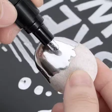 1/2pcs Mirror Marker Pen DIY Reflective Paint Chrome Gold/Silver Art Craftwork e