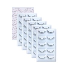 30 Pairs Practice Lashes for Eyelash Extension Training - Thin Band 8mm Strips