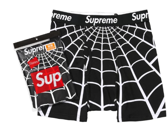 Supreme®/Hanes® Spider-Man Boxer Briefs (2 Pack) Black Medium PREORDER - Imagen 1 de 1