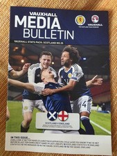 Scotland V England 10th June 2017 World Cup Qualifier Media Bulletin L19
