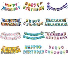 Disney Gaming Characters Cartoon Movie Theme Banner Decors Kids Birthday Party