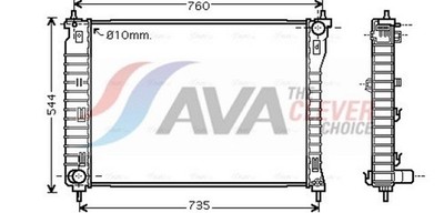AVA Clever Choice Motorkühler Wasserkühler OLA2435 für OPEL ANTARA L07 4x4 LPG