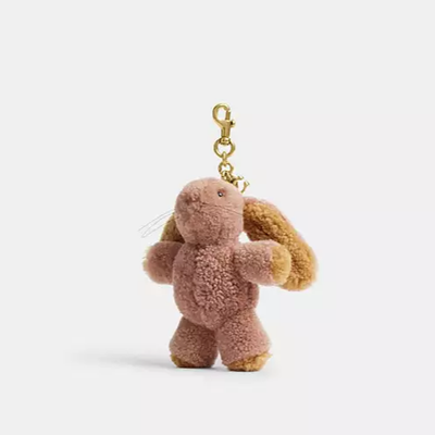 NWT COACH FLOPPY EARS BUNNY SHEARLING BUNNY BAG CHARM FOB | eBay