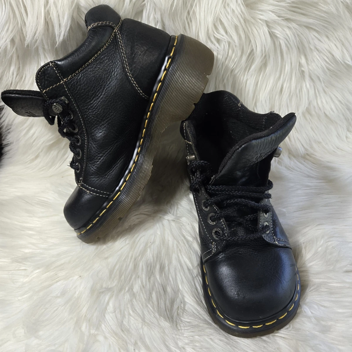Vintage 90s Dr Martens England Leather Ankle Chelsea Boots Black SlipOn Grunge 8 Dr. Martens Grunge Vintage Shoes for Men for sale | eBay main image 4