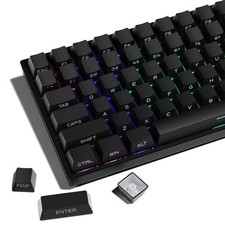 XVX PBT Keycaps - Side Print 60 65 75 100 Percent, Double Shot Black