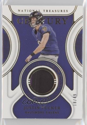 2021 Panini National Treasures Century Materials Gold /49 Justin Tucker #CM-JUT