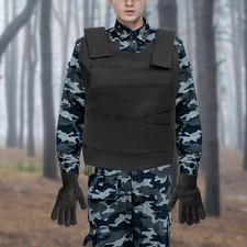 Adjustable Tactical Vest with Cut-Resistant Gloves, 24J Protection for Security