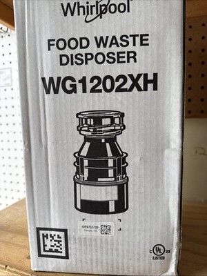 Whirlpool Garbage Disposal , New In Box , 1/2 HP, WG1202XH