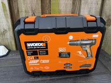 WORX 20V Combi Drill with 1 x 2.0Ah Battery , 60min 2A Charger & 30ps Set WX370