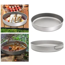 Titanium Pan Camping Cookware Tableware for Backpacking Home Outdoor Hiking
