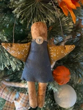 Vintage? Primitive Style Angel Ornament Cloth Christmas Tree Decor