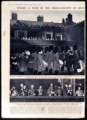 KÖNIG GEORGE VI - EDWARD VIII - PROKLAMATION 1936 DRUCKE #1098-9