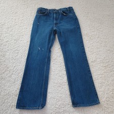 Vintage Levis 517 Jeans Mens 32x30 FIT Blue Denim Bootcut Orange Tab 80s 35x31