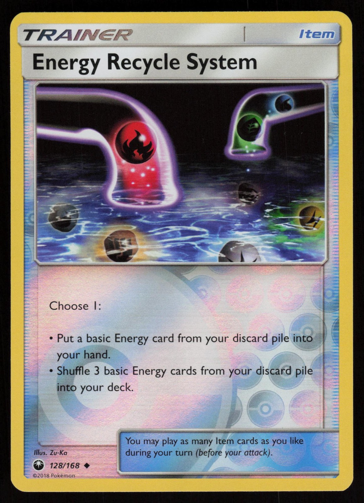 ENERGY RECYCLE SYSTEM 128/168 UNCOMMON CELESTIAL STORM POKEMON REVERSE HOLO NM/M