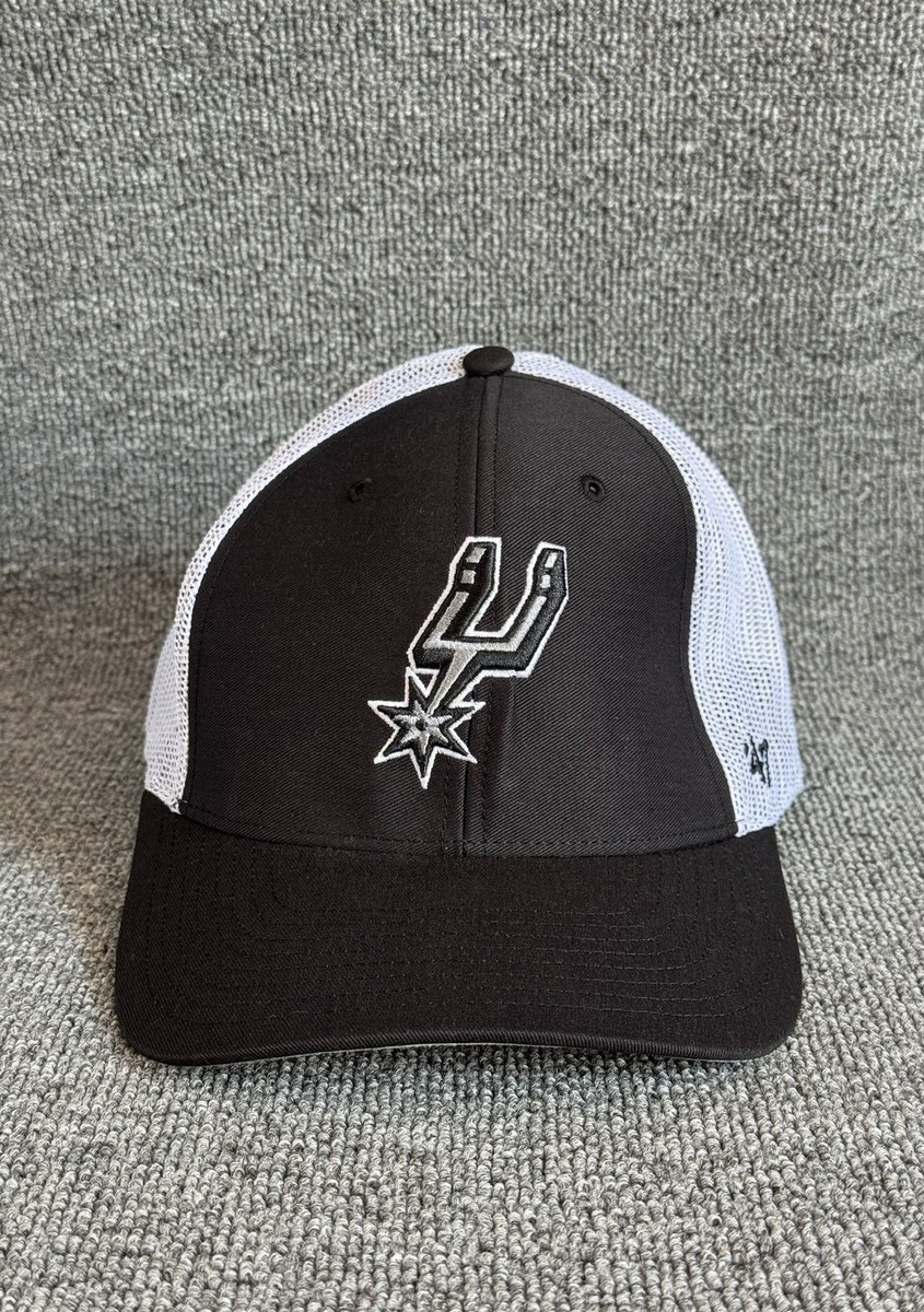 '47 Brand San Antonio Spurs Trucker Snapback Black White OSFA NBA Hat