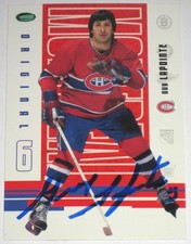 GUY LAPOINTE SIGNED PARKHURST ORIGINAL SIX MONTREAL CANADIENS CARD AUTOGRAPH!!