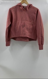 Lululemon Womens Dusty Red Drawstring Hooded Long Sleeve Pullover Hoodie Size 6