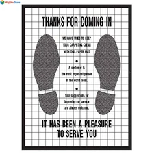 500x Car Floor Mats Plastic Coated Disposable Paper Protective Dealer Garage 