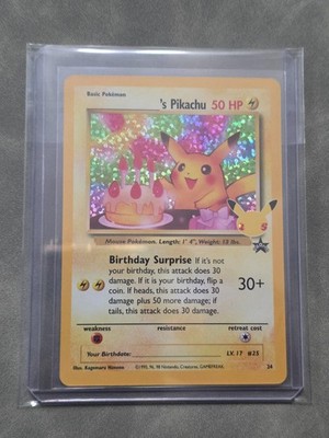 Pikachu Birthday Celebrations Classic Collection #24 NEAR MINT EXCELLENT CARD