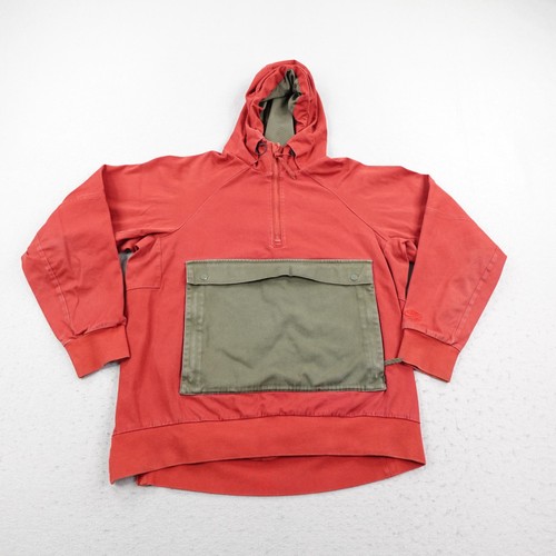 Nike Jacket Mens Large Red SB Everett Anorak Canvas Pullover Skateboarding Skate
