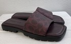Coach Florence Sandals Women's Size 7B Black Currant Signature CTD Canvas Slides — photo 1