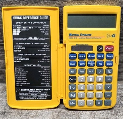 Calculated Industries 4019 Material Estimator Calculator