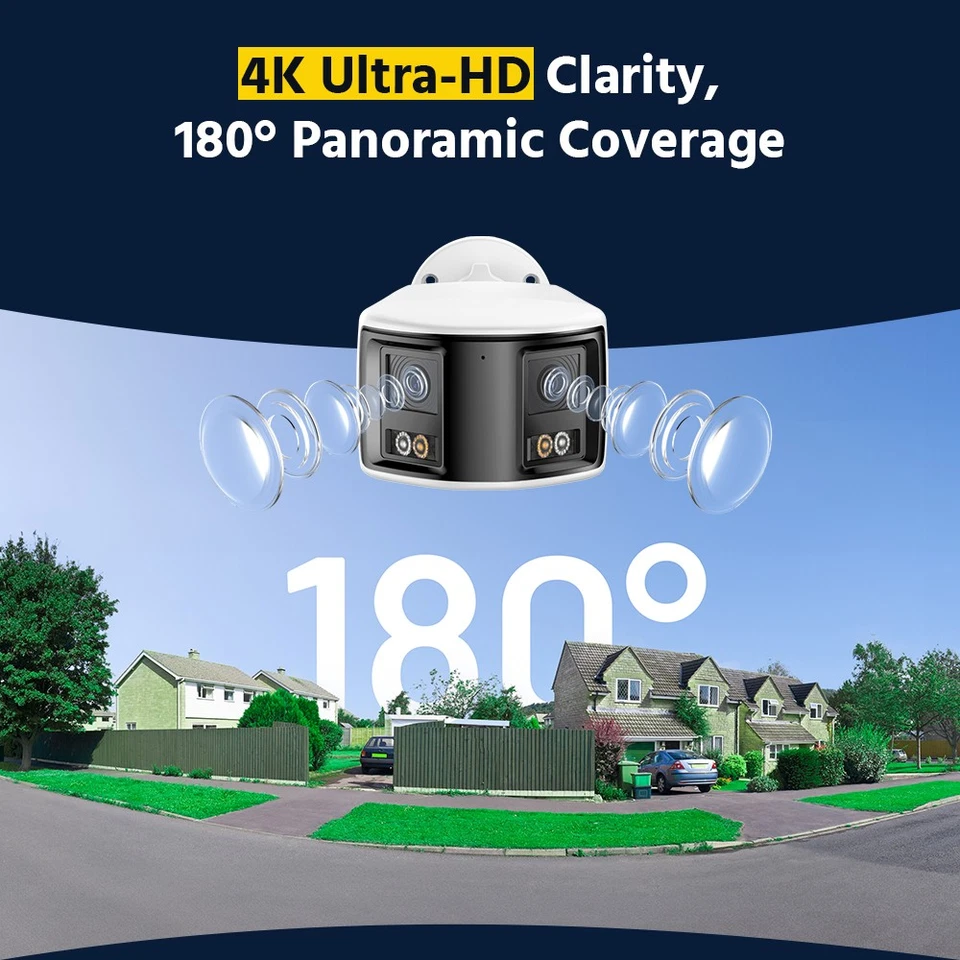 Cámara IP de seguridad ANNKE 4K doble lente POE audio bidireccional visión nocturna a todo color Foto 3 de 4