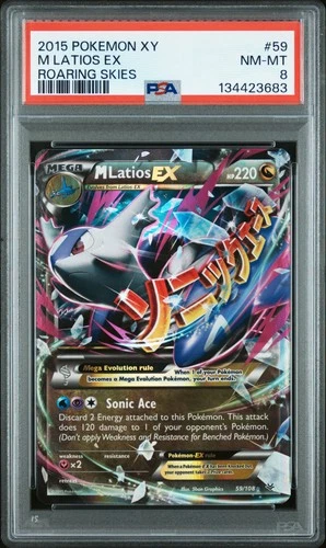 2015 Pokemon Xy Roaring Skies #59 M Latios Ex Roaring Skies PSA 8
