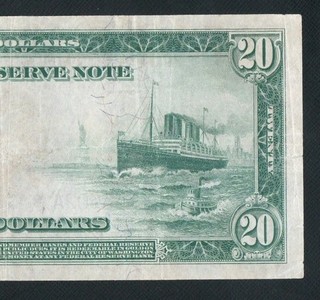 BEAUTIFUL 7 DIGIT SERIAL # BURKE/MACADOO PHILADELPHIA 1914 $20 FRN. NO TEARS