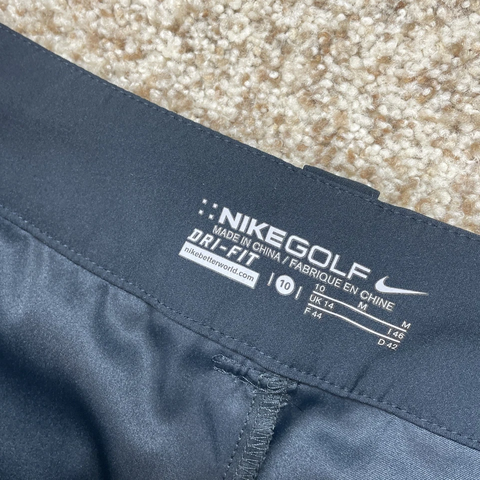 Nike Golf Women's Black Dri-FIT Skort Size 10 Stretch Zip Back Lightweight - Image 4 of 4