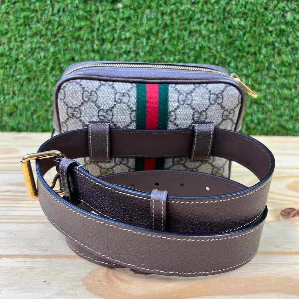 Gucci Ophidia Mini Belt Bag 4381-1 Black GG Supreme