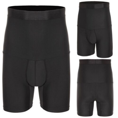 High Waisted Men Compression Boxer Shorts Tummy Control Body Shaper Girdle Pants - Picture 23 of 34