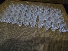 50 Vintage Christmas Light Reflectors Covers Small Flowers Petals Tulips Clear