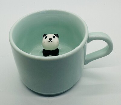 3D Panda Hidden Peek A Boo Mug Ceramic 6oz Coffee Tea Mug