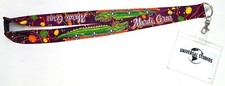 NEW Universal Studios Mardi Gras 2020 King Alligator  Beads Lanyard  ID Pouch