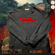 Bally Switzerland red and black embroidered spell-out crewneck sweatshirt NICE