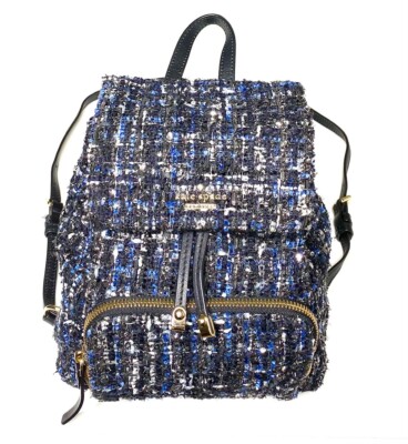 Kate Spade New York Blue Black Silver Sequin Boulce Tweed  display picture 1