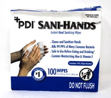 PDI D43600 Sani Hands Instant Hand Sanitizing Wipes 5" x 8" - 100/BX