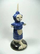 Narwhal Original Clay Sculpture, Handmade Ceramic Art, Pottery Figurine Statue