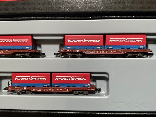 Marklin spur z scale/gauge Deep Well Flat Car Set.MHI. - Picture 3 of 10