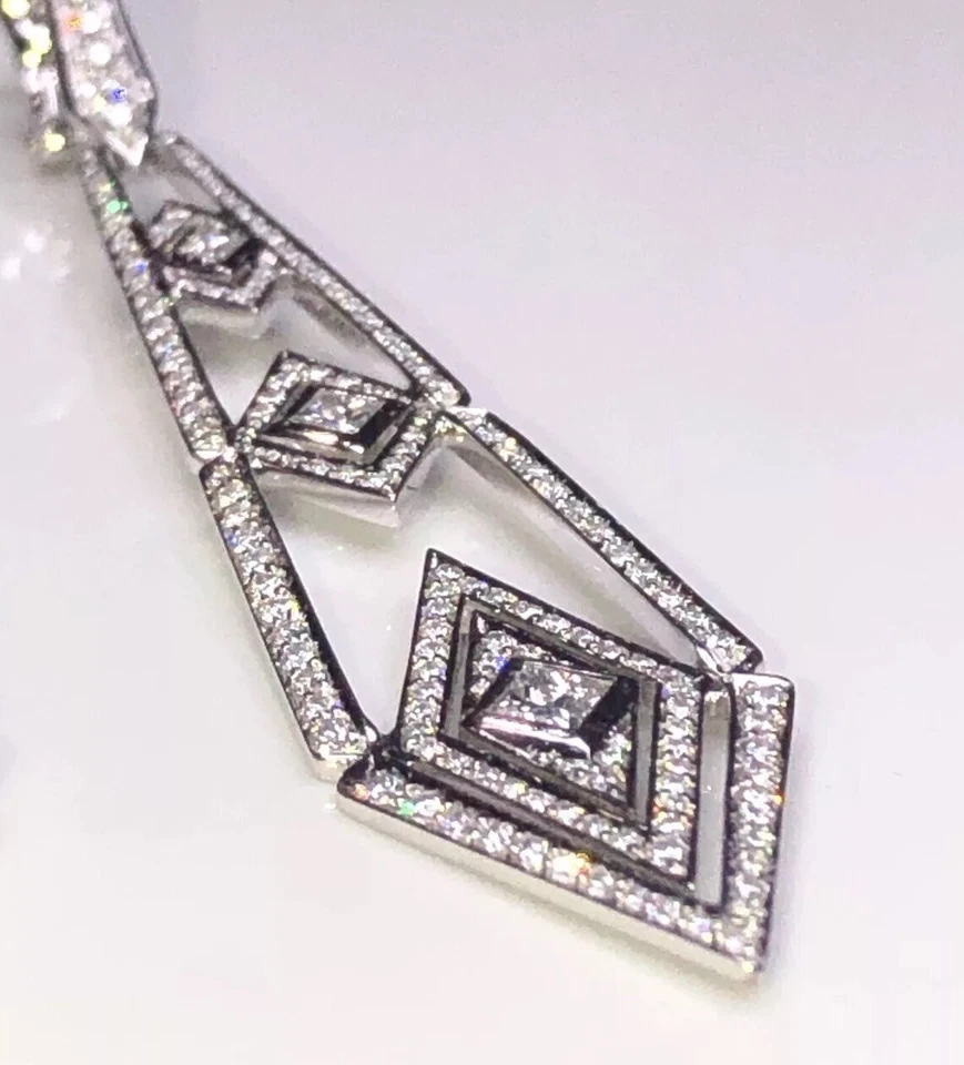 KAT FLORENCE INDICOLITE EARRINGS WITH D FLAWLESS DIAMONDS SET IN 18K WHITE GOLD - Image 4 of 4